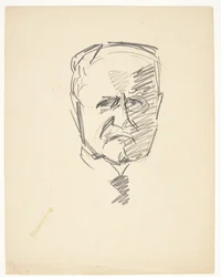 Studie for et portrett av dr.med. Carl Lorentzen (1860-1932)