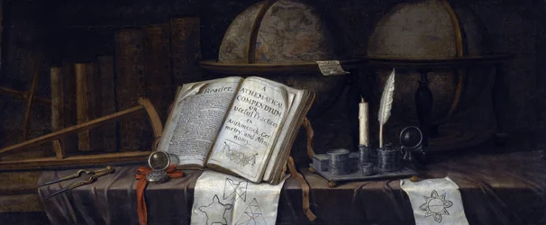 Vanitas Still Life av Edwaert Collier (1642-1708), - Olje på lerret, 41,9x98,8 - Privat samling