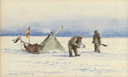 Sledefesten til White Island, februar 1902: Shackleton og Wilson lager leir, 1902