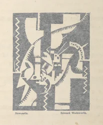 Newcastle av Edward Wadsworth fra BLAST no. 1, Vorticist-magasinet