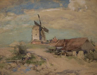 Vindmøllen, ca. 1900-04 (akvarell)