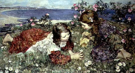 Sommerfugler (olje på panel)