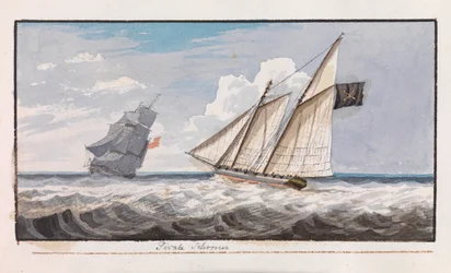 Piratskonnert, ca. 1805 (akvarell)