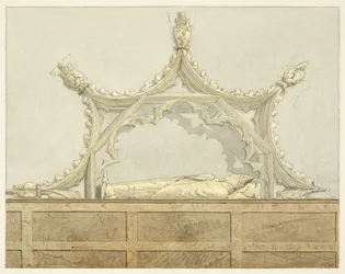 Tomb of Abbot Newland, i Bristol Cathedral (blyant og akvarell på papir)
