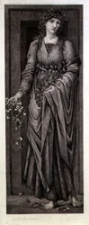 Flora, gravert av Eugene Gaujean (1850-1900) pub. av Thomas Agnew & Sons