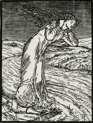 Psyche som kaster seg i elven