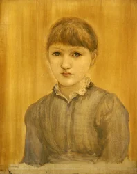 Portrett av kunstnerens datter Margaret (olje på lerret)