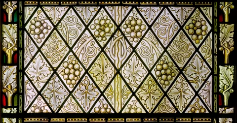 Detalj av et glassmaleri, ca. 1896