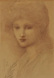 Portrett av Laura Lyttelton, ny leietaker, med øynene hennes, 1885