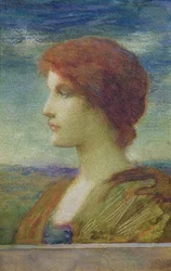 Portrett av Sarah Bernhardt (1844-1923) (pastell)