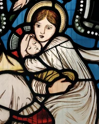 The Flight into Egypt, 1862 (farget glass)