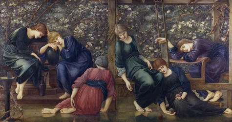 The Garden Court, fra Briar Rose Series, ca. 1894 (olje på lerret)