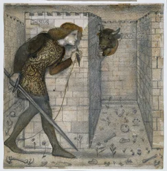 Theseus og Minotauren i labyrinten
