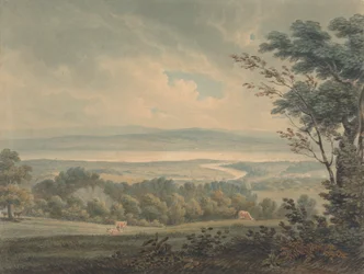 Møtet mellom elvene Severn og Wye, nær Chepstow