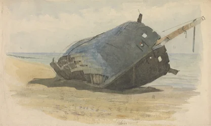 Hulk på grunn på stranden