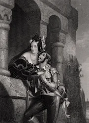 «God natt, tusen ganger god natt», gravert av W. H. Egleton, fra «Romeo og Julie» av William Shakespeare (1564-1616)