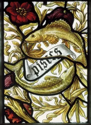 Pownall Hall, Shrigley & Hunt (1873-1982), Edward Holmes Jewitt (1849-1929), Signs Of The Zodiac, Fiskene, 1886
