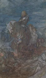 Sir Galahad (wc und gouache på papir)