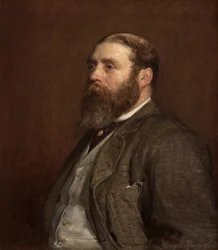 William Henry Wills, Esq., M.P. (Lord Winterstoke), ca. 1880 (olje på lerret)