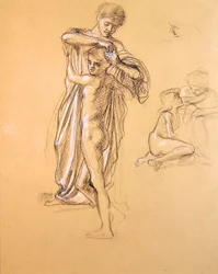 Study for Idle Fears (I), 1893 (kritt på papir)
