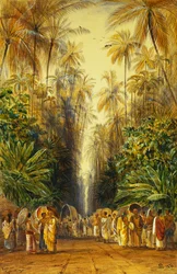 Figurer på en vei nær Galle, Ceylon,