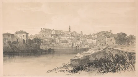 Roma sett fra Via della Porta San Paolo, fra *Utsikter i Roma og omegn*, 1841