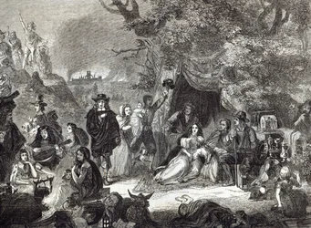 Highgate Fields under den store brannen i London i 1666