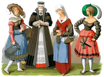 Sveitsiske kostymer, 1400-1500-tallet 1849.