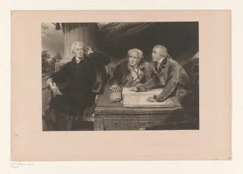 Portrett av Sir Francis Baring, med broren og svigersønnen Portret av Francis Baring, hans bror John Baring og Charles Wall The Baring Family (tittel på objekt)