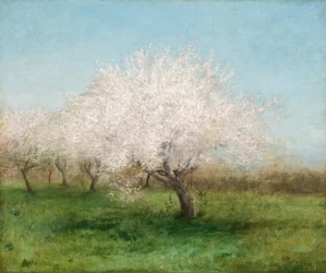 Epletrær i en eng 1890 (olje på lerret)
