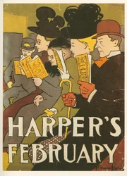 Edward Penfield: Harpers februar … (lito)