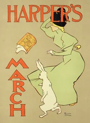 Reproduksjon av en plakat som reklamerer for «Harper