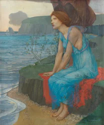 Ariadne på Isle of Naxos (tempera på lerret)