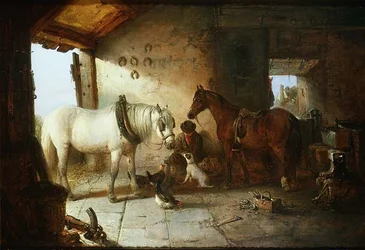 In the Forge (olje på lerret)