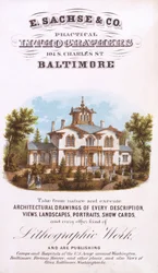 E. Sachse und Co., Practical Lithographers, 104 S. Charles St., Baltimore, (litografi [varekort])