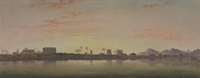 Pyloner ved Karnak, Theban-fjellene i det fjerne
