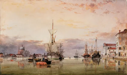 Canale della Giudecca med Redentore Beyond, 1863
