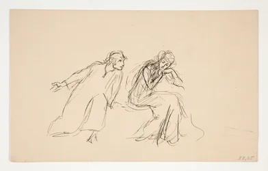 Angelo og Isabella (studie for .1104) - Act II, Scene IV, Measure for Measure