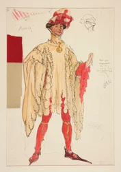 Aumerle, kostymeskisse for Henry Irving