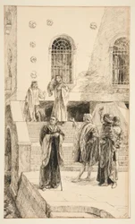 Exuent Salarino og Salanio, fra akt I, Scene i, Merchant of Venice