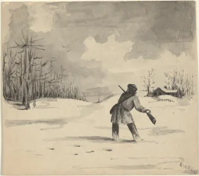 Jeger i snø