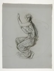 Medaljongstudie for veggmaleri ved delstatsbygningen i Harrisburg, Pennsylvania, 1902-1911 (fullført av John Singer Sargent)