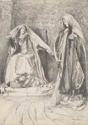 Rebecca og Rowena, illustrasjon til Ivanhoe