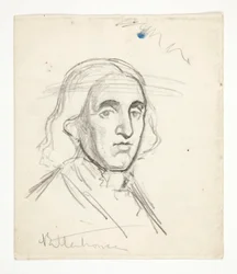 Studie for Rittenhouse: skisse for veggmaleri for delstatsbygningen i Harrisburg, Pennsylvania, 1902-1911 (komplett av John Singer Sargent)