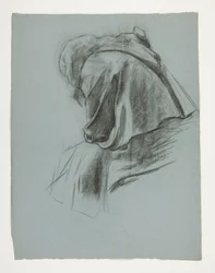 Studie for The Departure, fra The Quest of the Holy Grail (en serie på femten malerier for Boston Public Library, fullført i 1901)