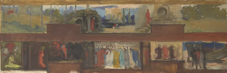 Studie for The Quest and Achievement of the Holy Grail, Book Delivery Room, Boston Public Library