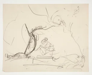 Studie for The Quest of the Holy Grail (serie med femten malerier for Boston Public Library, fullført i 1901)