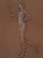 Studie for figur av 7 am for