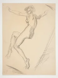 Studie for figur av 9 am for