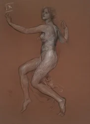 Studie for figur av 9 am for